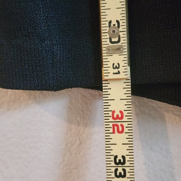 St John Evening Dress Womens 6 Black Halter Beaded Detail Wool Blend Made USA - Picture 15 of 16